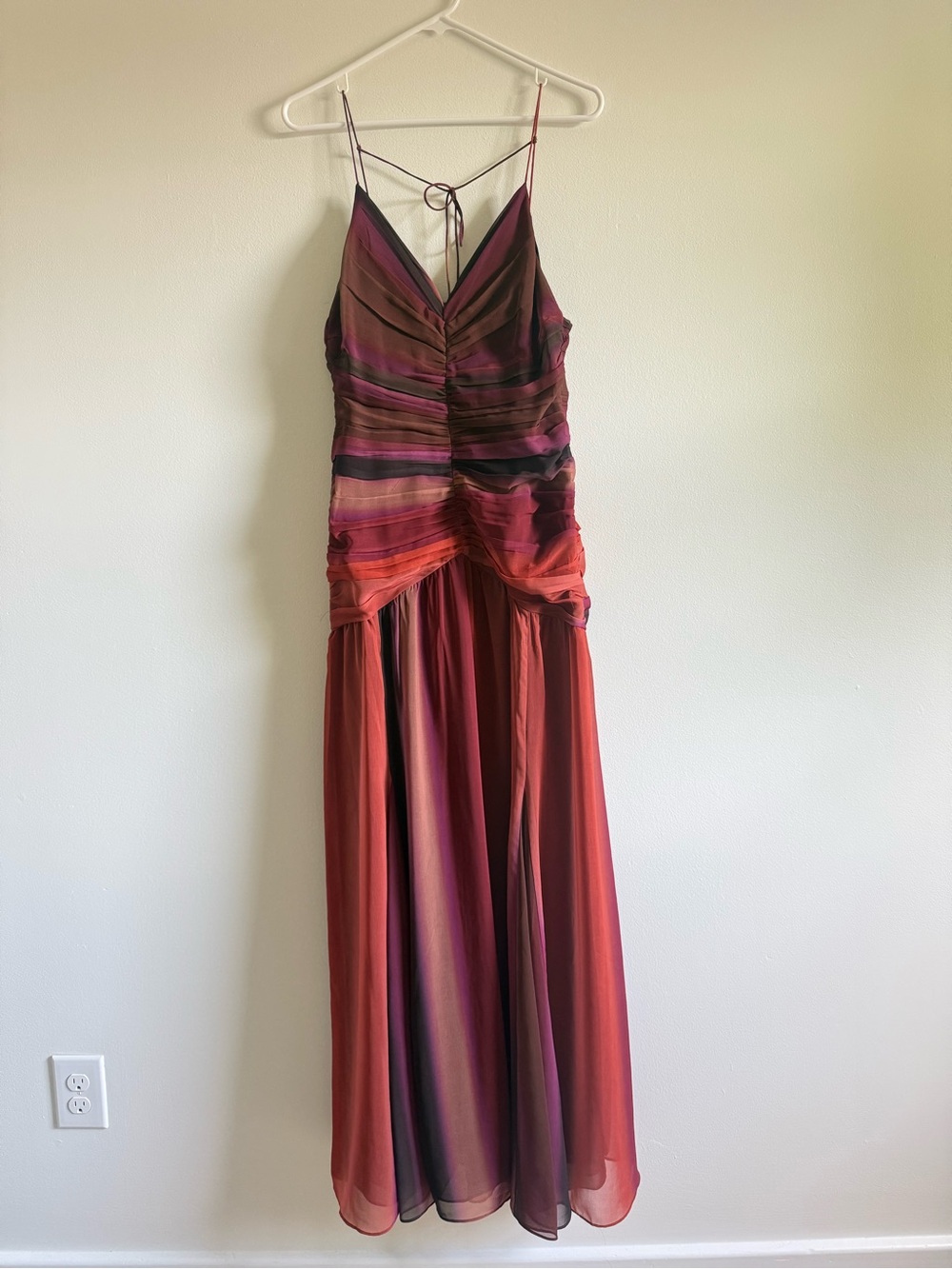 Mango Ombre Red and Purple Maxi Dress